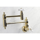 Restoration Two-Handle 1-Hole Wall Mount Pot Filler Faucet