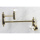 Restoration Two-Handle 1-Hole Wall Mount Pot Filler Faucet