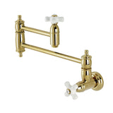 Restoration Two-Handle 1-Hole Wall Mount Pot Filler Faucet