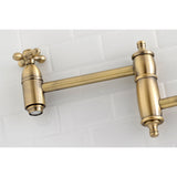 Restoration Two-Handle 1-Hole Wall Mount Pot Filler Faucet