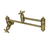 Restoration Two-Handle 1-Hole Wall Mount Pot Filler Faucet
