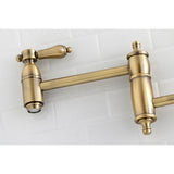 Heirloom Two-Handle 1-Hole Wall Mount Pot Filler Faucet