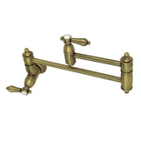 Heirloom Two-Handle 1-Hole Wall Mount Pot Filler Faucet