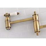 Bel-Air Two-Handle 1-Hole Wall Mount Pot Filler Faucet