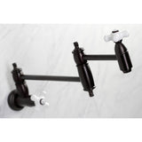 Restoration Two-Handle 1-Hole Wall Mount Pot Filler Faucet