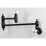 Restoration Two-Handle 1-Hole Wall Mount Pot Filler Faucet