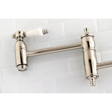 Bel-Air Two-Handle 1-Hole Wall Mount Pot Filler Faucet
