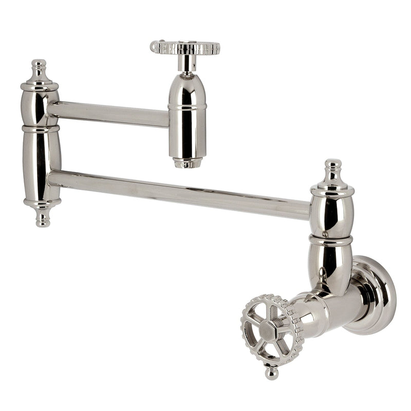 Fuller Two-Handle 1-Hole Wall Mount Pot Filler Faucet