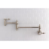 Tudor Two-Handle 1-Hole Wall Mount Pot Filler Faucet