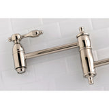 Tudor Two-Handle 1-Hole Wall Mount Pot Filler Faucet