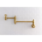 Restoration Two-Handle 1-Hole Wall Mount Pot Filler Faucet
