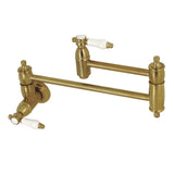 Bel-Air Two-Handle 1-Hole Wall Mount Pot Filler Faucet