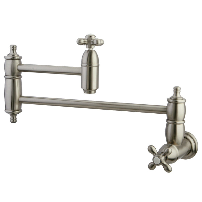 Restoration Two-Handle 1-Hole Wall Mount Pot Filler Faucet
