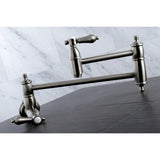 Heirloom Two-Handle 1-Hole Wall Mount Pot Filler Faucet