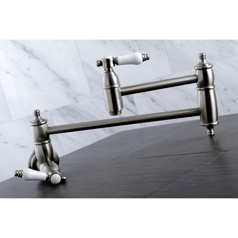 Bel-Air Two-Handle 1-Hole Wall Mount Pot Filler Faucet