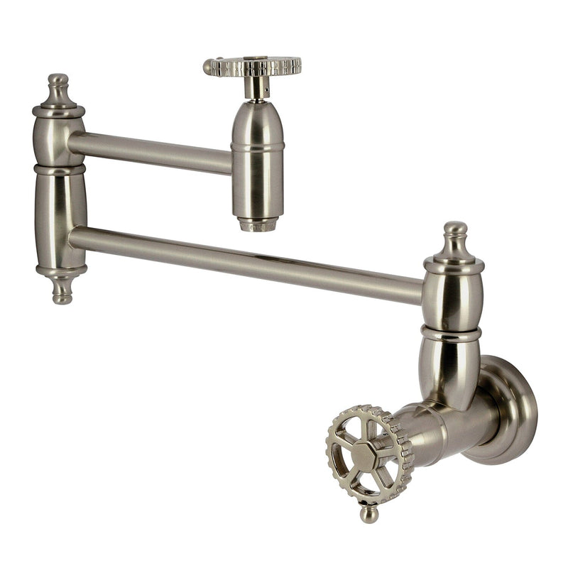 Fuller Two-Handle 1-Hole Wall Mount Pot Filler Faucet