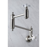 Restoration Two-Handle 1-Hole Wall Mount Pot Filler Faucet