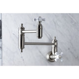 Restoration Two-Handle 1-Hole Wall Mount Pot Filler Faucet