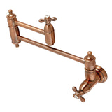 Restoration Two-Handle 1-Hole Wall Mount Pot Filler Faucet