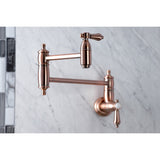 Heirloom Two-Handle 1-Hole Wall Mount Pot Filler Faucet