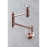 Restoration Two-Handle 1-Hole Wall Mount Pot Filler Faucet