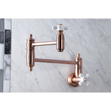 Restoration Two-Handle 1-Hole Wall Mount Pot Filler Faucet