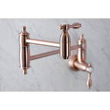 Tudor Two-Handle 1-Hole Wall Mount Pot Filler Faucet