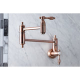 Tudor Two-Handle 1-Hole Wall Mount Pot Filler Faucet