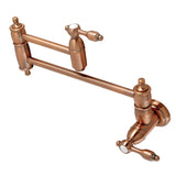 Tudor Two-Handle 1-Hole Wall Mount Pot Filler Faucet