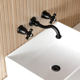 Duchess Double-Handle 3-Hole Wall Mount Bathroom Faucet