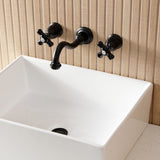 Duchess Double-Handle 3-Hole Wall Mount Bathroom Faucet