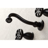 Belknap Double-Handle 3-Hole Wall Mount Bathroom Faucet