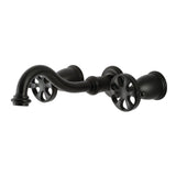 Belknap Double-Handle 3-Hole Wall Mount Bathroom Faucet