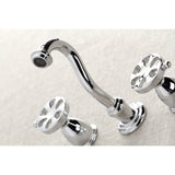 Belknap Double-Handle 3-Hole Wall Mount Bathroom Faucet