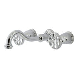 Belknap Double-Handle 3-Hole Wall Mount Bathroom Faucet
