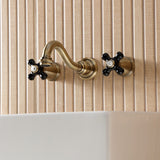 Duchess Double-Handle 3-Hole Wall Mount Bathroom Faucet