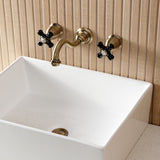 Duchess Double-Handle 3-Hole Wall Mount Bathroom Faucet