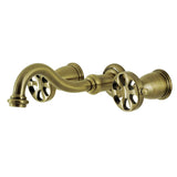 Belknap Double-Handle 3-Hole Wall Mount Bathroom Faucet