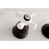 Vintage Double-Handle 3-Hole Wall Mount Bathroom Faucet