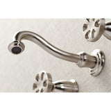 Belknap Double-Handle 3-Hole Wall Mount Bathroom Faucet