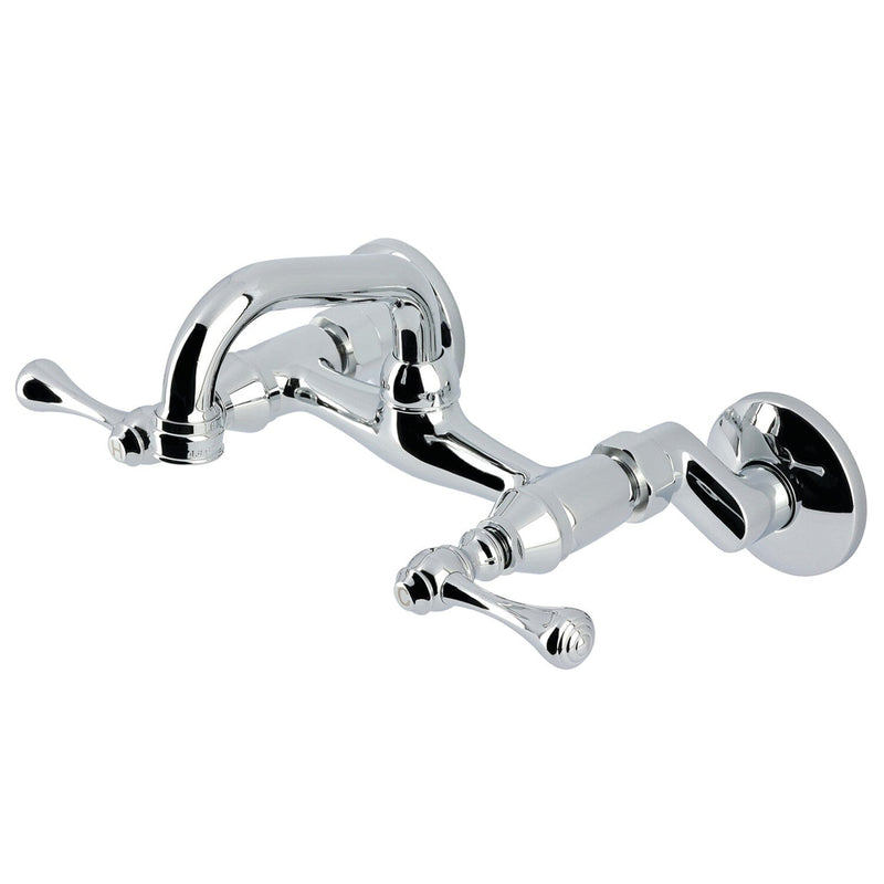 Kingston Two-Handle 2-Hole Wall Mount Bar Faucet