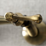 Kingston Double-Handle 2-Hole Wall-Mount Bridge Kitchen Faucet