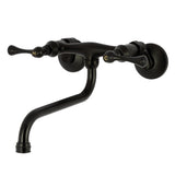 Kingston Two-Handle 2-Hole Wall Mount Bathroom Faucet