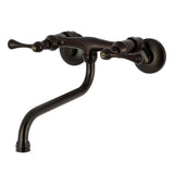 Kingston Double-Handle 2-Hole Wall Mount Bathroom Faucet