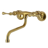 Kingston Two-Handle 2-Hole Wall Mount Bathroom Faucet