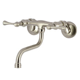 Kingston Two-Handle 2-Hole Wall Mount Bathroom Faucet