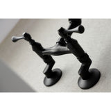 Vintage Double-Handle 2-Hole Wall-Mount Bridge Kitchen Faucet