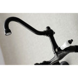 Vintage Double-Handle 2-Hole Wall-Mount Bridge Kitchen Faucet