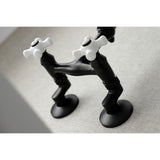 Vintage Double-Handle 2-Hole Wall-Mount Bridge Kitchen Faucet