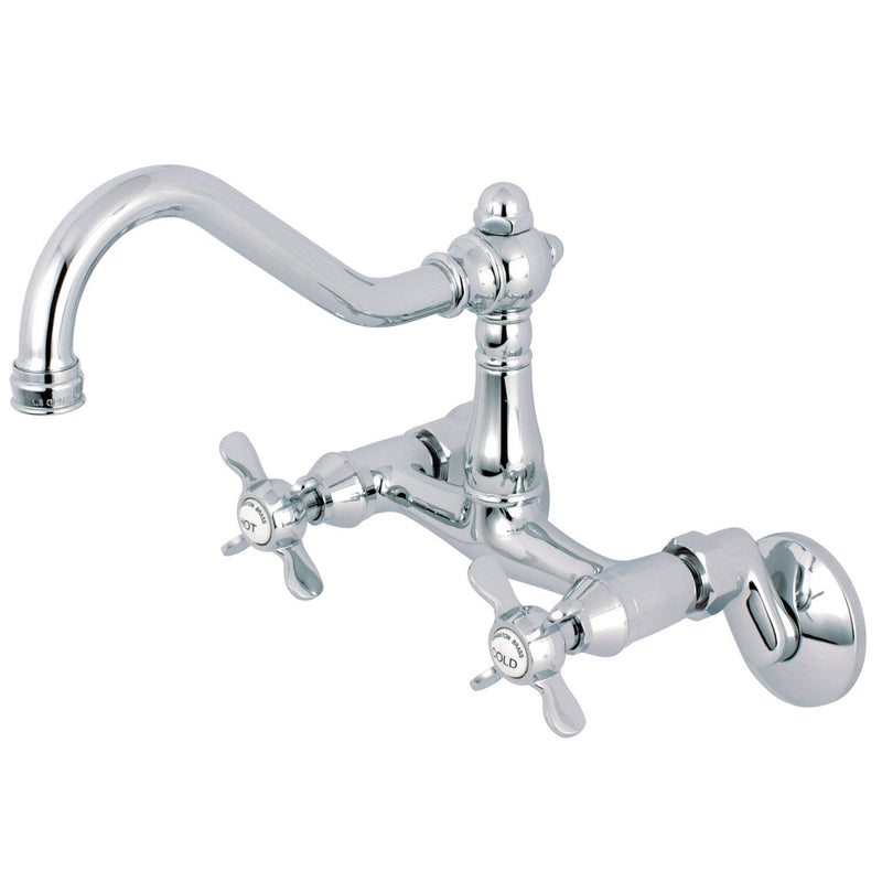 Essex Double-Handle 2-Hole Wall-Mount Bridge Kitchen Faucet